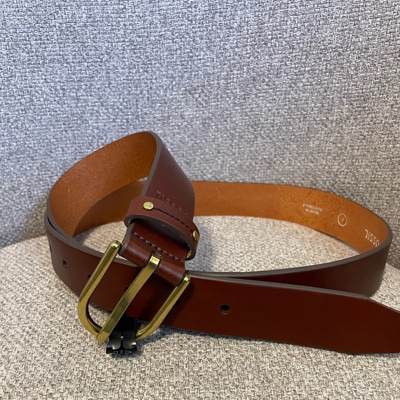 FOSSIL -Belt L Brown Leather Stacy Belt - Picture 1 of 3